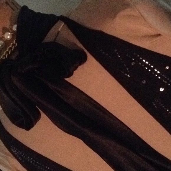 Black mesh sequined dress - Picture 3 of 8